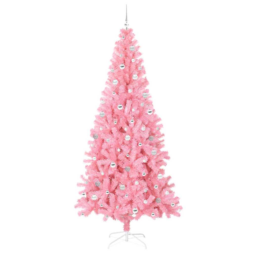 Kerstboom met 300 LED met standaard Roze 240 cm PVC is nu te koop bij PeponiXL, paradijselijk wonen!