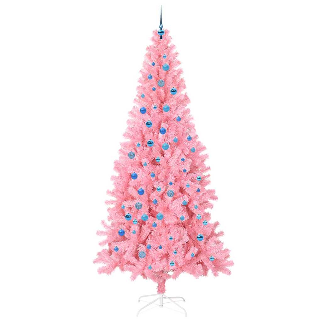 Kerstboom met 300 LED met standaard Roze 240 cm PVC is nu te koop bij PeponiXL, paradijselijk wonen!