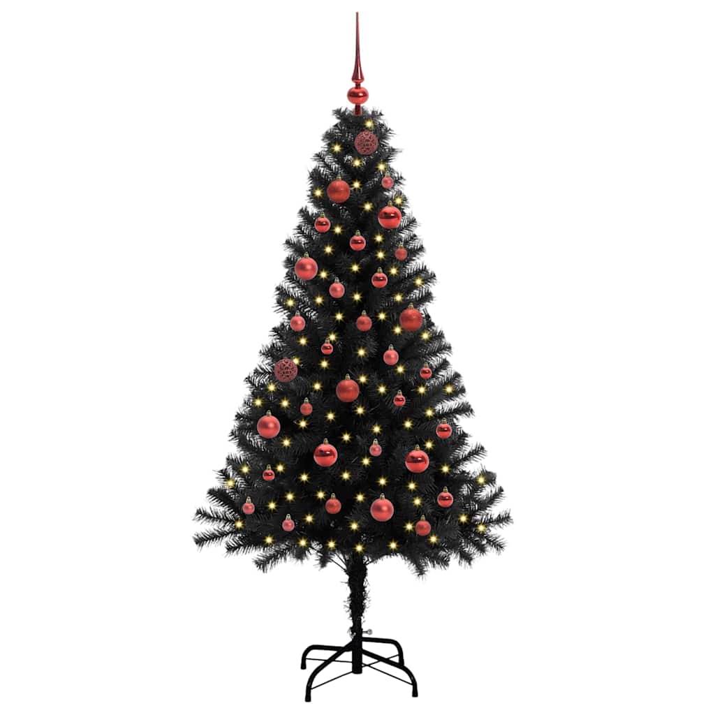Kerstboom met 150 LED met standaard Zwart 150 cm PVC is nu te koop bij PeponiXL, paradijselijk wonen!