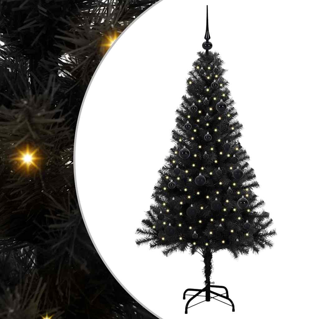 Kerstboom met 150 LED met standaard Zwart 150 cm PVC is nu te koop bij PeponiXL, paradijselijk wonen!