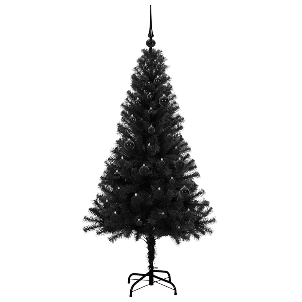 Kerstboom met 150 LED met standaard Zwart 150 cm PVC is nu te koop bij PeponiXL, paradijselijk wonen!