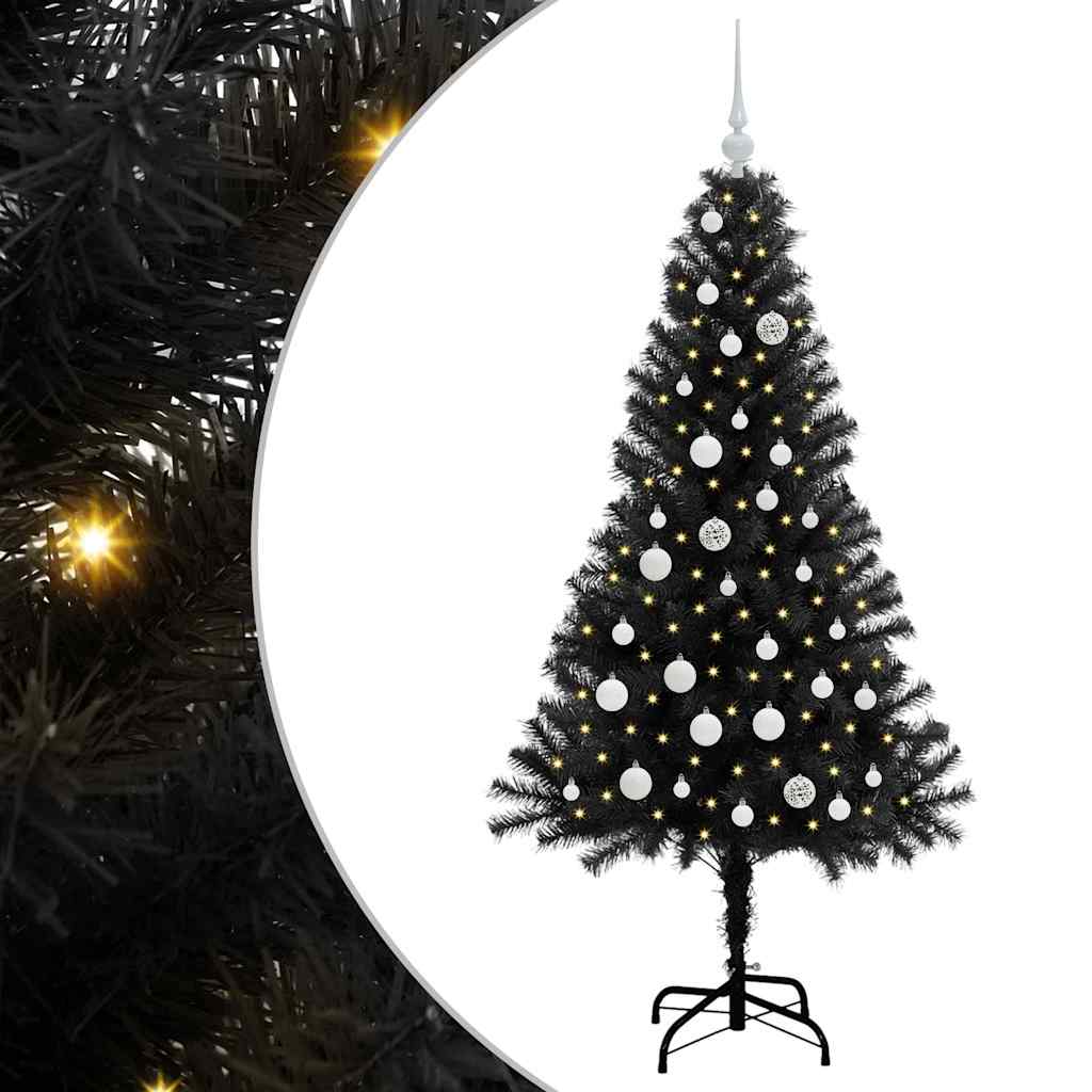 Kerstboom met 150 LED met standaard Zwart 150 cm PVC is nu te koop bij PeponiXL, paradijselijk wonen!