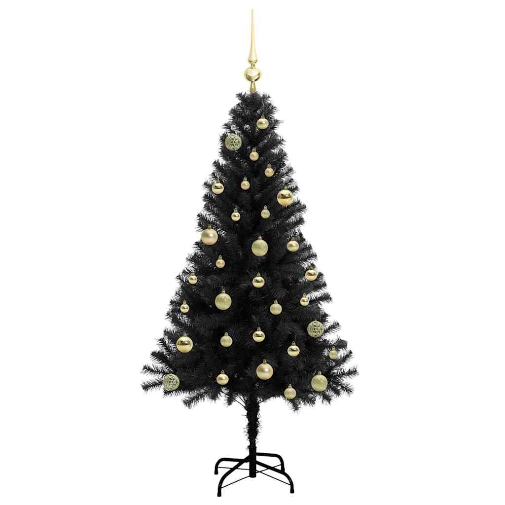 Kerstboom met 150 LED met standaard Zwart 150 cm PVC is nu te koop bij PeponiXL, paradijselijk wonen!