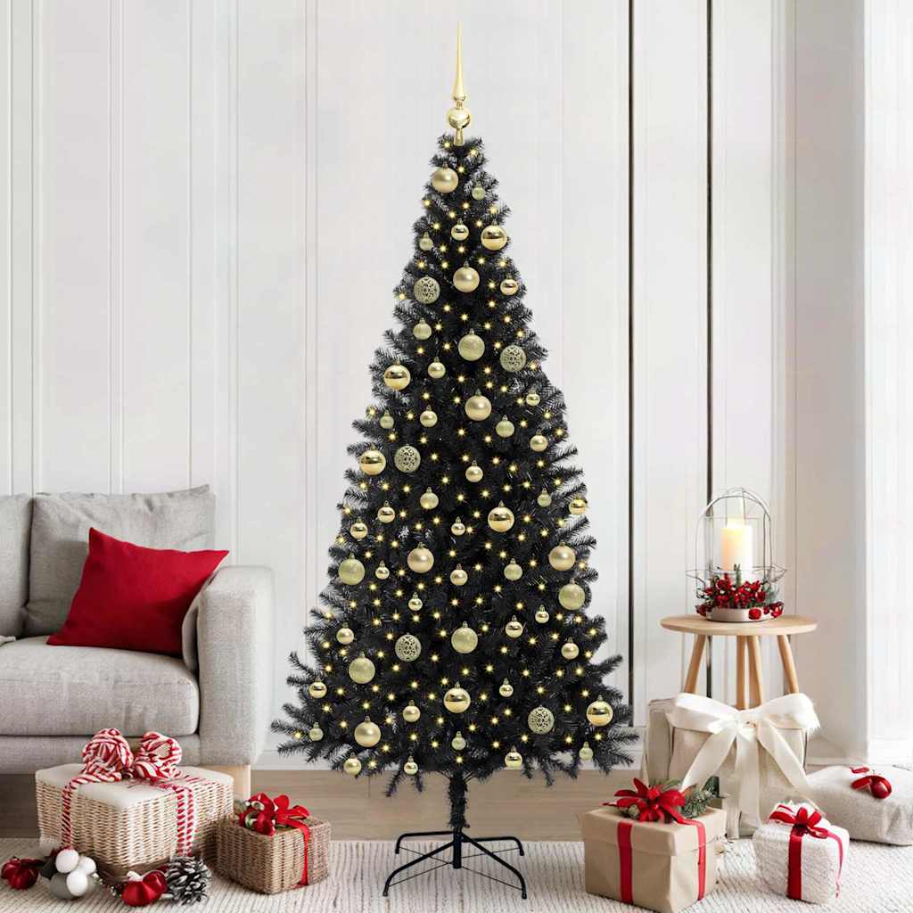 Kerstboom met 300 LED met standaard Zwart 210 cm PVC is nu te koop bij PeponiXL, paradijselijk wonen!
