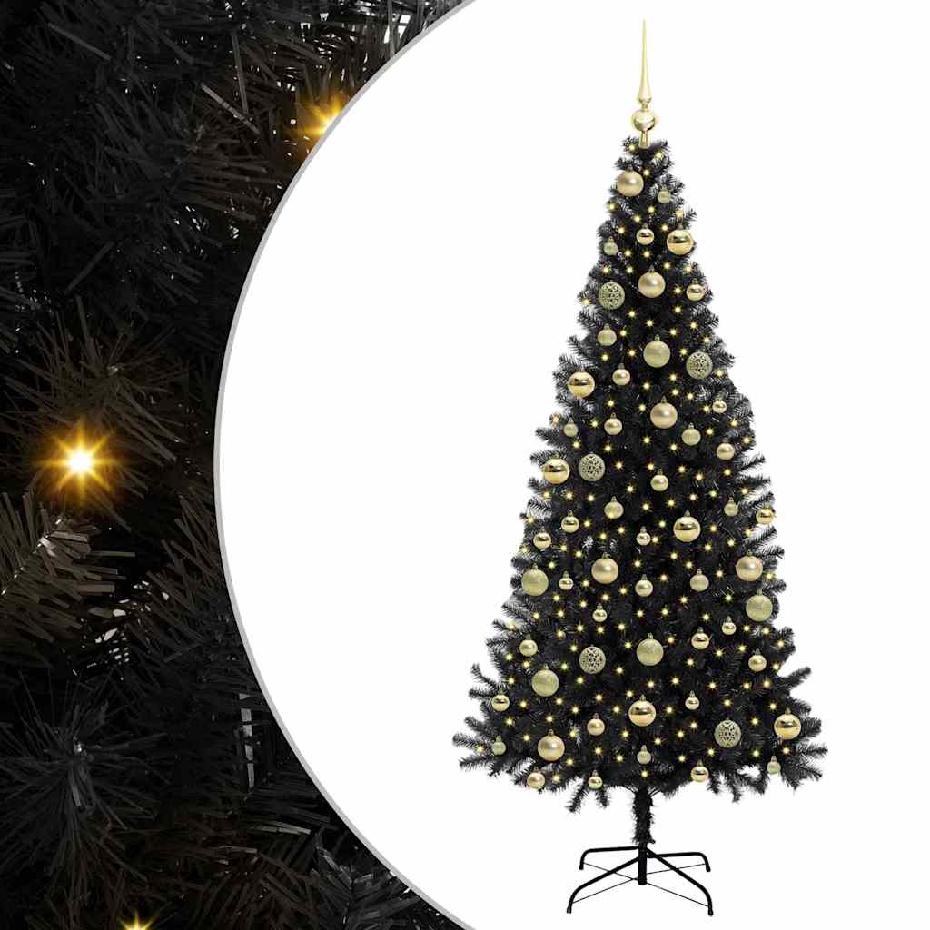 Kerstboom met 300 LED met standaard Zwart 210 cm PVC is nu te koop bij PeponiXL, paradijselijk wonen!