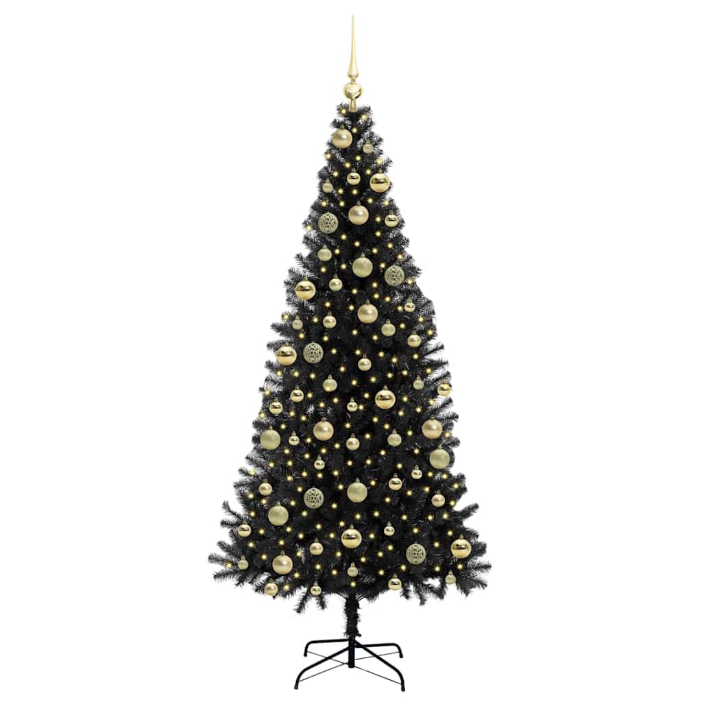 Kerstboom met 300 LED met standaard Zwart 210 cm PVC is nu te koop bij PeponiXL, paradijselijk wonen!
