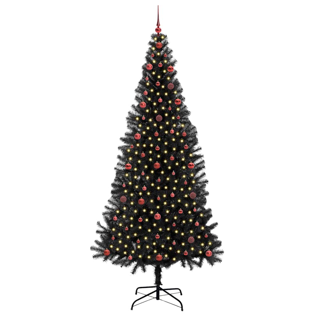 Kerstboom met 300 LED met standaard Zwart 240 cm PVC is nu te koop bij PeponiXL, paradijselijk wonen!