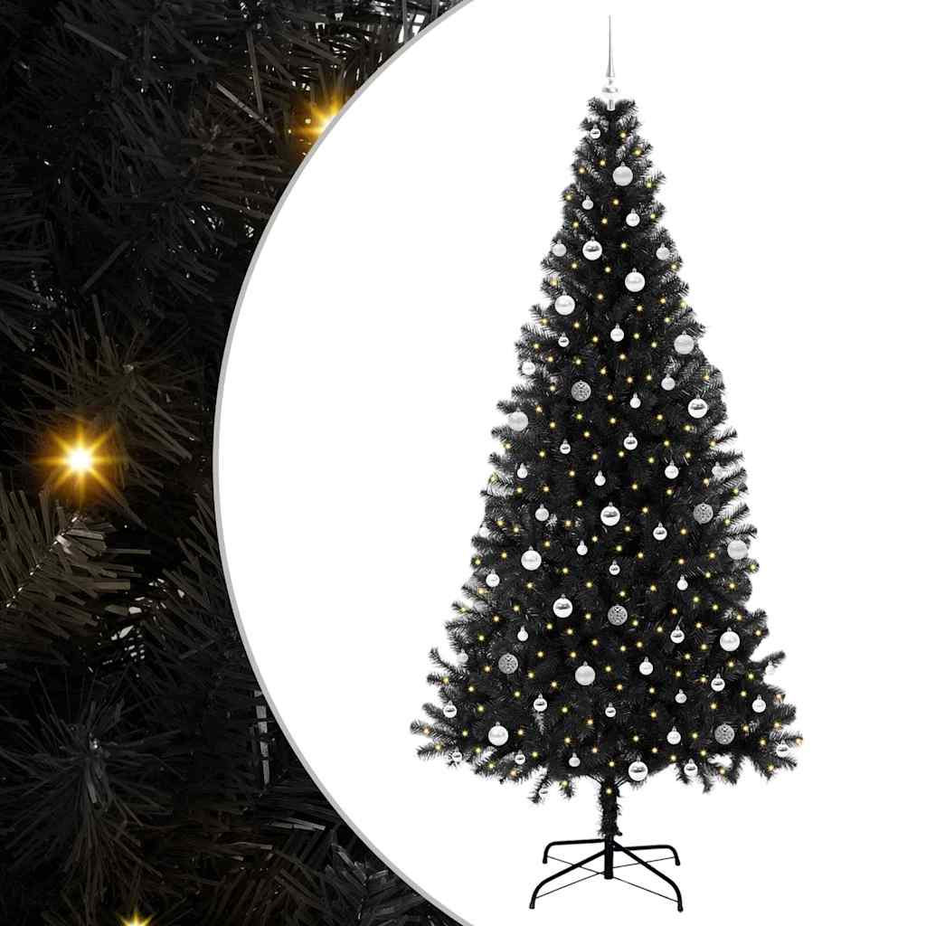 Kerstboom met 300 LED met standaard Zwart 240 cm PVC is nu te koop bij PeponiXL, paradijselijk wonen!