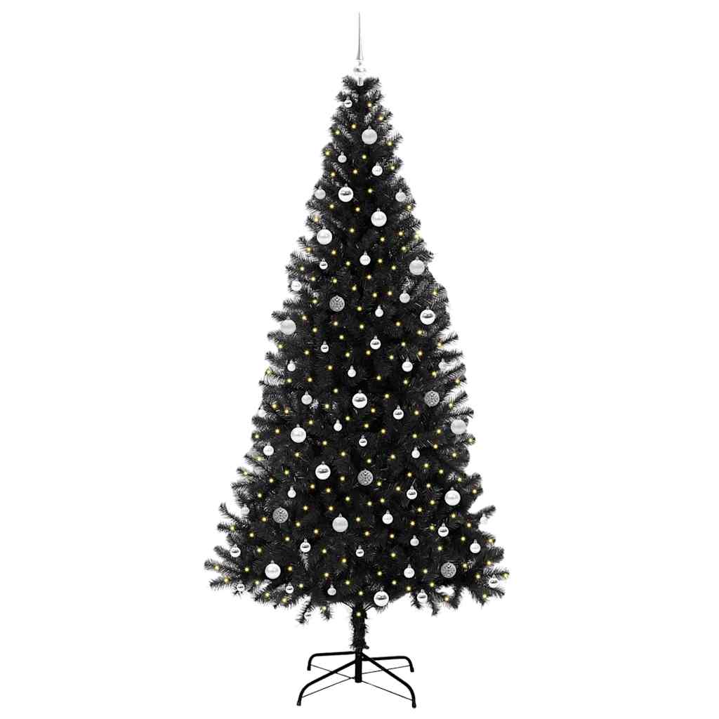 Kerstboom met 300 LED met standaard Zwart 240 cm PVC is nu te koop bij PeponiXL, paradijselijk wonen!