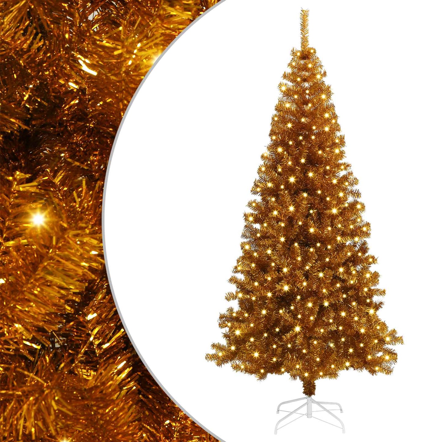 Kerstboom met 300 LED met standaard Goud 180 cm PET is nu te koop bij PeponiXL, paradijselijk wonen!