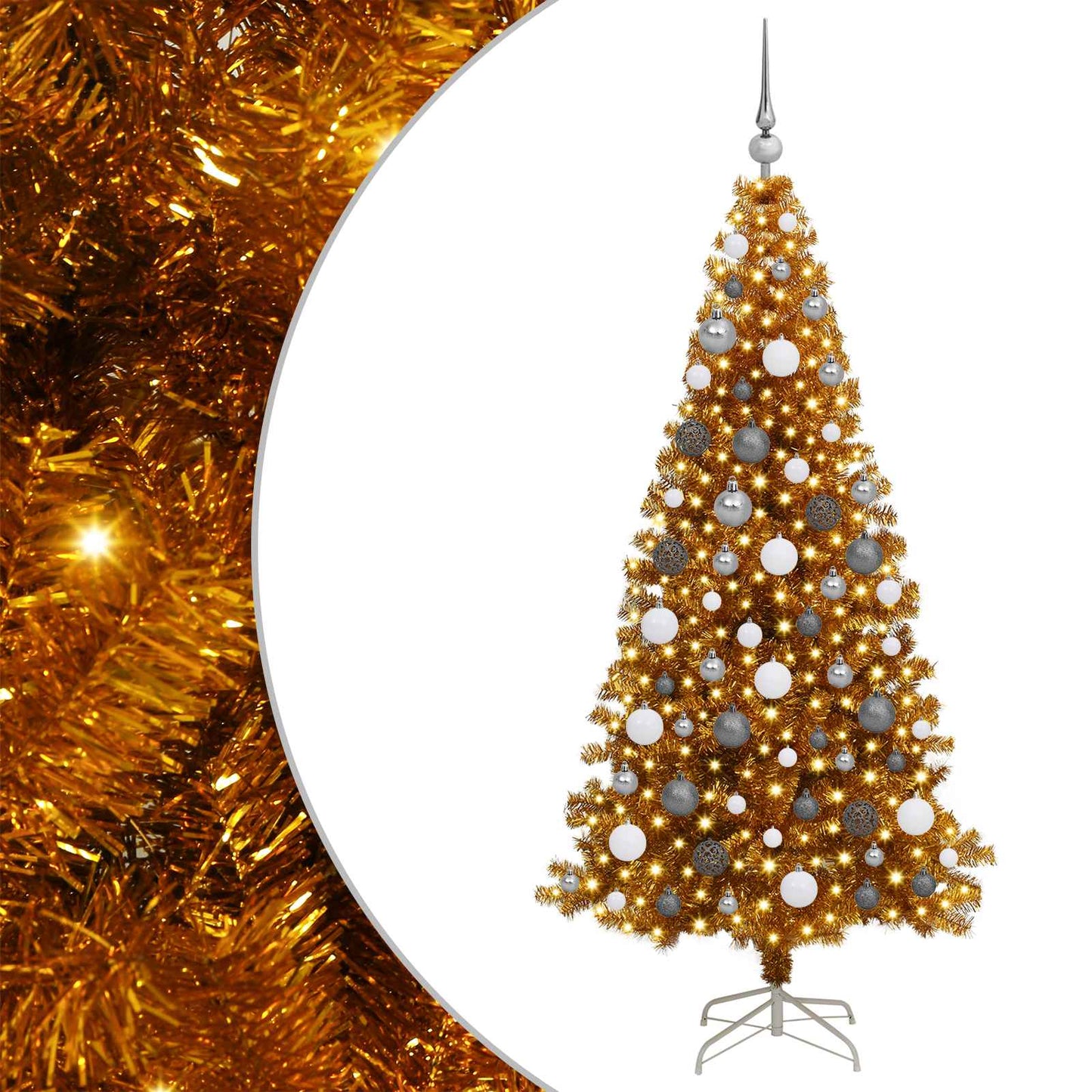 Kerstboom met 300 LED met standaard Goud 180 cm PET is nu te koop bij PeponiXL, paradijselijk wonen!