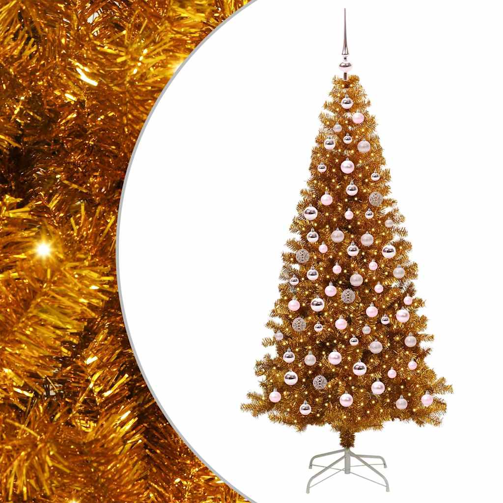 Kerstboom met 300 LED met standaard Goud 180 cm PET is nu te koop bij PeponiXL, paradijselijk wonen!