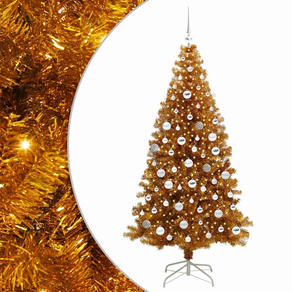 Kerstboom met 300 LED met standaard Goud 180 cm PET is nu te koop bij PeponiXL, paradijselijk wonen!