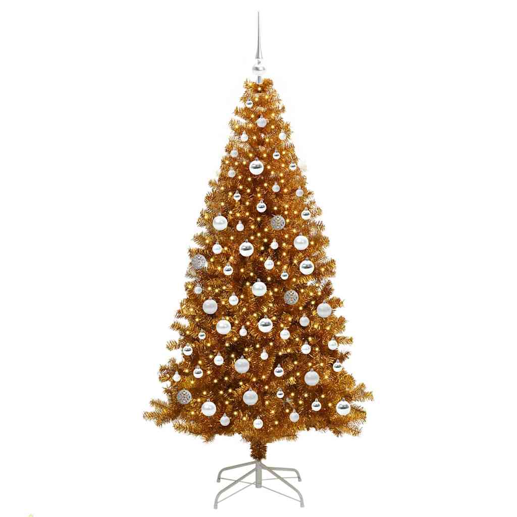 Kerstboom met 300 LED met standaard Goud 180 cm PET is nu te koop bij PeponiXL, paradijselijk wonen!