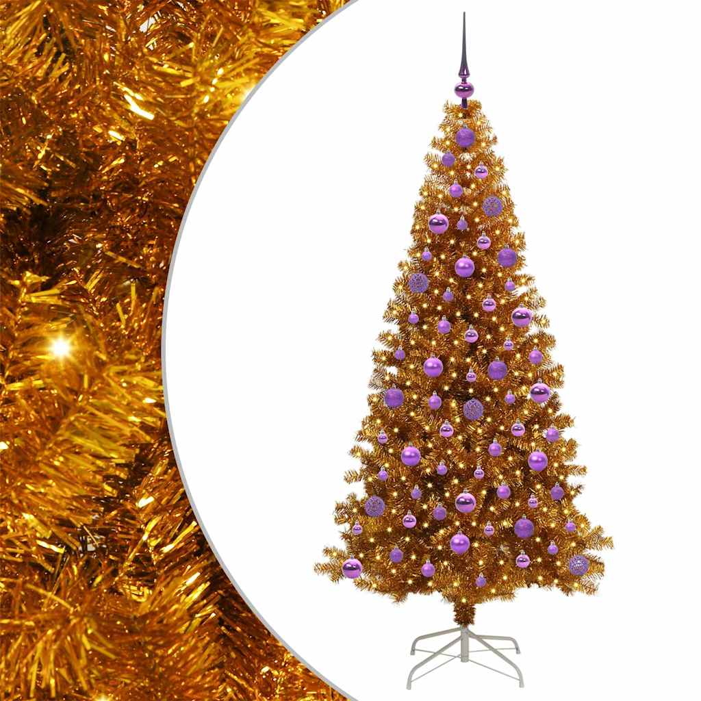 Kerstboom met 300 LED met standaard Goud 180 cm PET is nu te koop bij PeponiXL, paradijselijk wonen!
