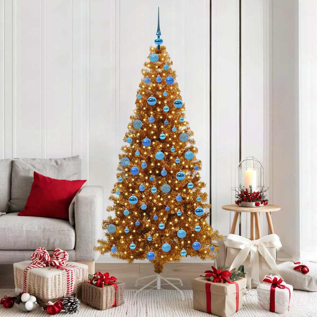 Kerstboom met 300 LED met standaard Goud 180 cm PET is nu te koop bij PeponiXL, paradijselijk wonen!