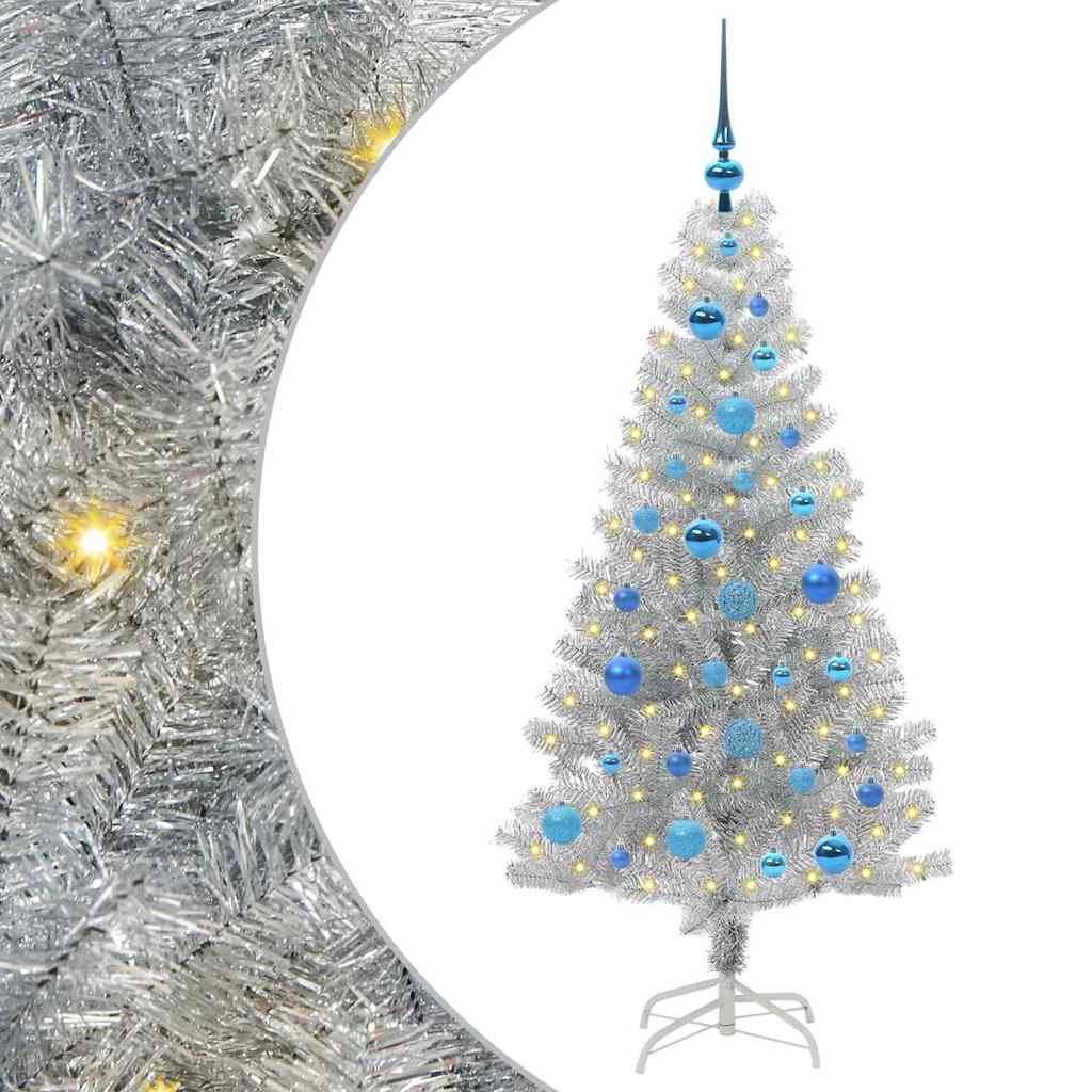 Kerstboom met 150 LED met standaard Zilver 150 cm PET is nu te koop bij PeponiXL, paradijselijk wonen!