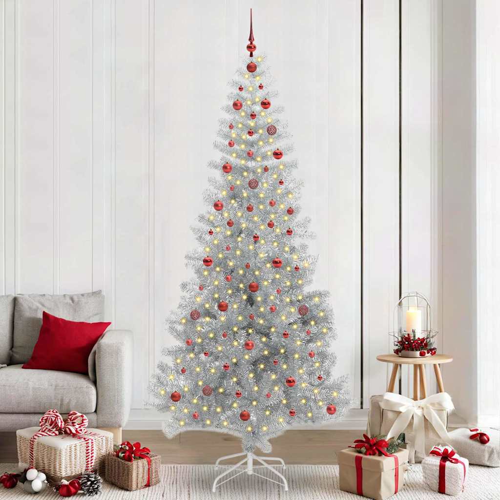 Kerstboom met 300 LED met standaard Zilver 240 cm PET is nu te koop bij PeponiXL, paradijselijk wonen!