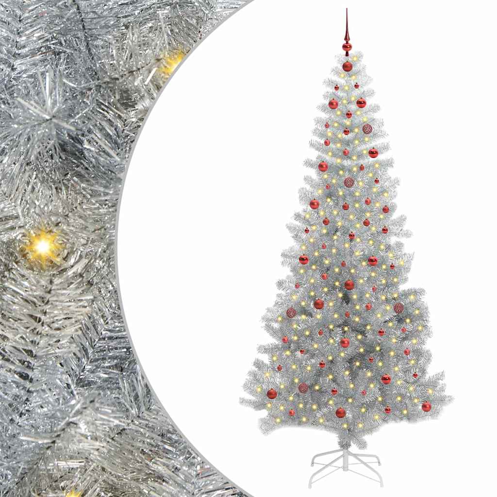 Kerstboom met 300 LED met standaard Zilver 240 cm PET is nu te koop bij PeponiXL, paradijselijk wonen!