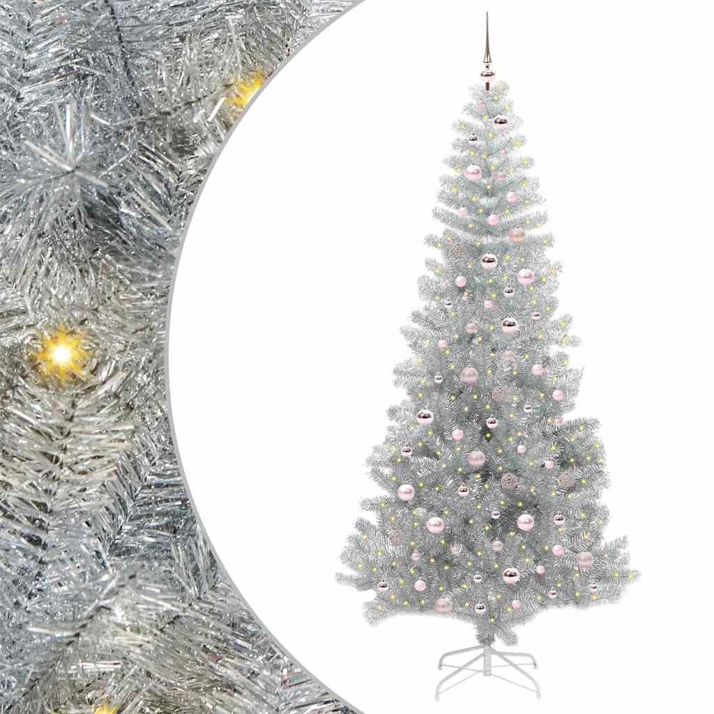 Kerstboom met 300 LED met standaard Zilver 240 cm PET is nu te koop bij PeponiXL, paradijselijk wonen!