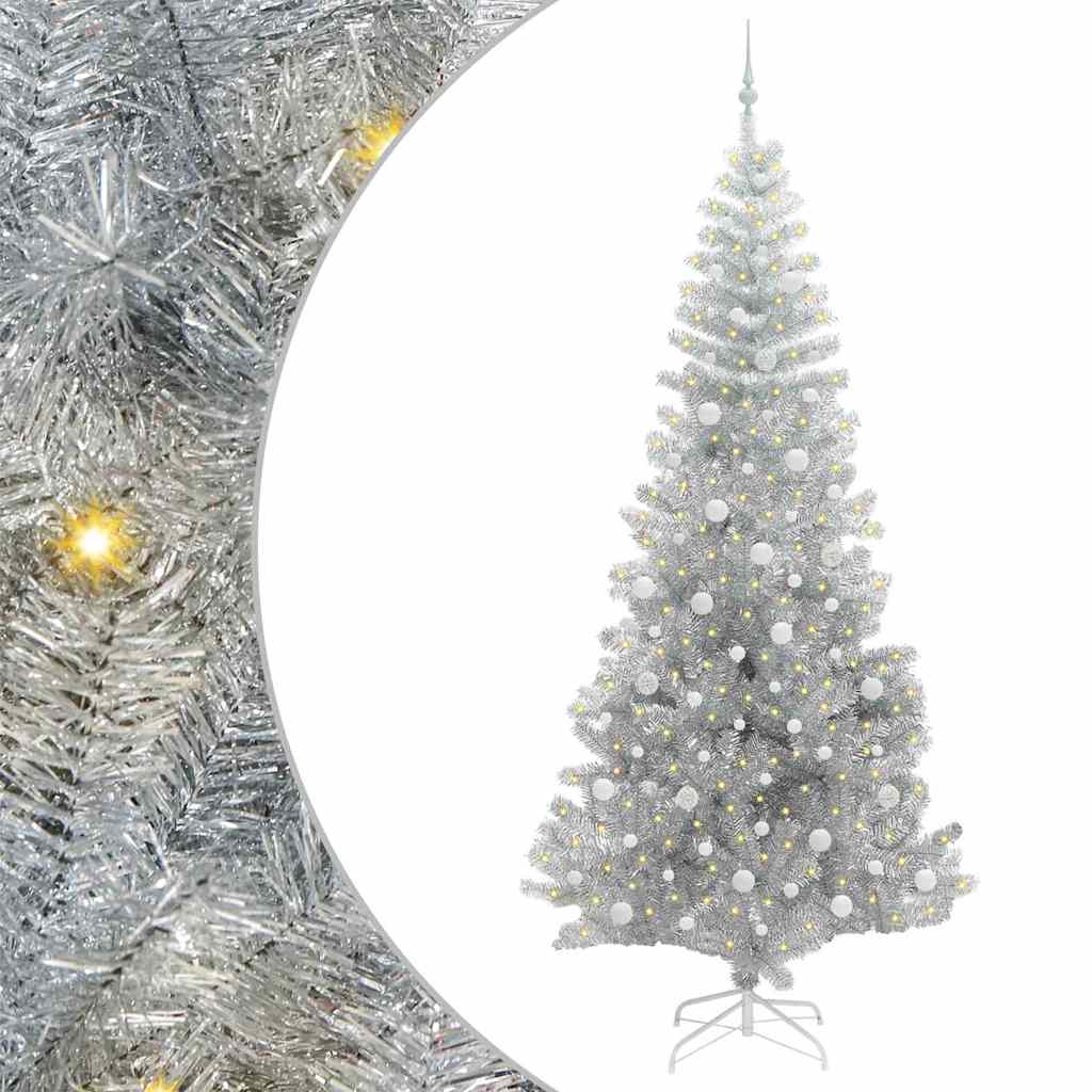 Kerstboom met 300 LED met standaard Zilver 240 cm PET is nu te koop bij PeponiXL, paradijselijk wonen!
