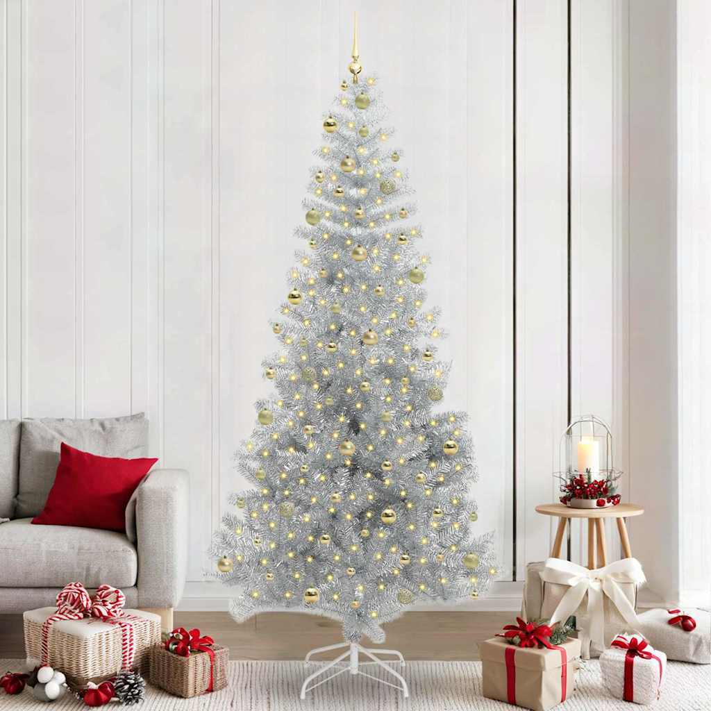 Kerstboom met 300 LED met standaard Zilver 240 cm PET is nu te koop bij PeponiXL, paradijselijk wonen!