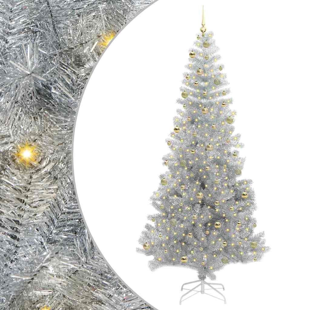 Kerstboom met 300 LED met standaard Zilver 240 cm PET is nu te koop bij PeponiXL, paradijselijk wonen!