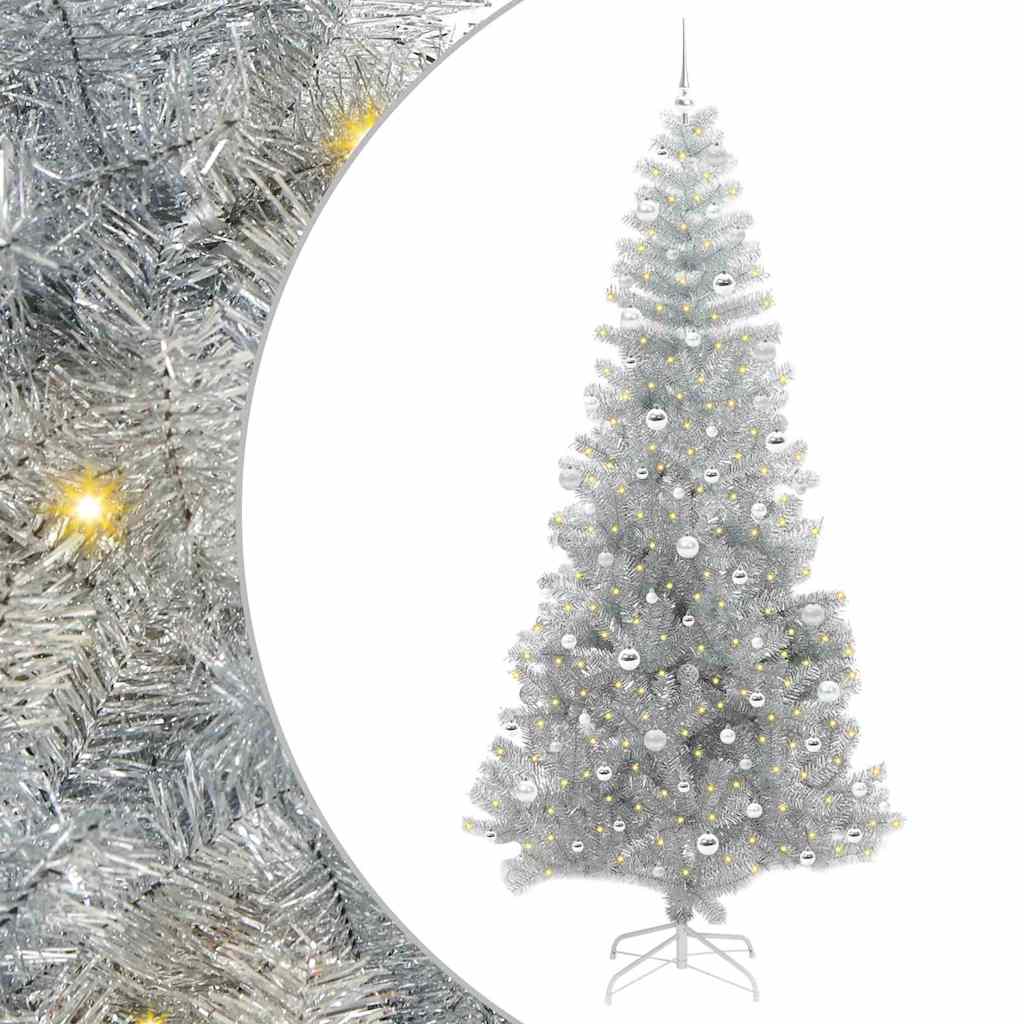 Kerstboom met 300 LED met standaard Zilver 240 cm PET is nu te koop bij PeponiXL, paradijselijk wonen!