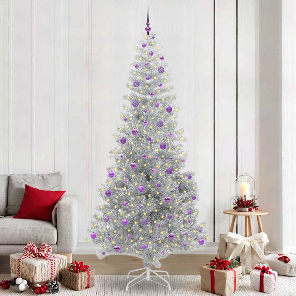 Kerstboom met 300 LED met standaard Zilver 240 cm PET is nu te koop bij PeponiXL, paradijselijk wonen!