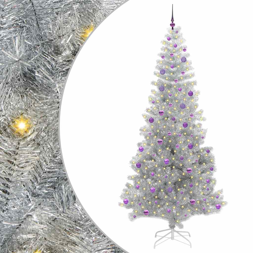 Kerstboom met 300 LED met standaard Zilver 240 cm PET is nu te koop bij PeponiXL, paradijselijk wonen!