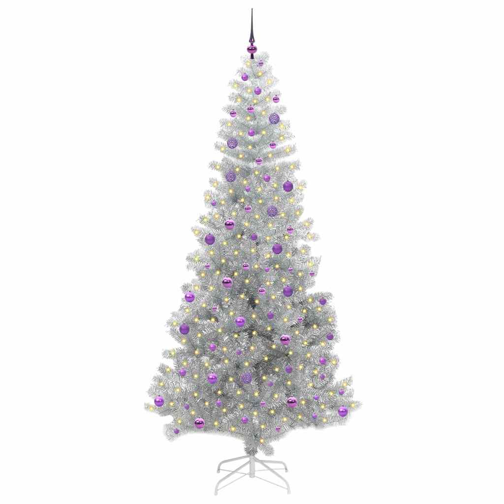 Kerstboom met 300 LED met standaard Zilver 240 cm PET is nu te koop bij PeponiXL, paradijselijk wonen!