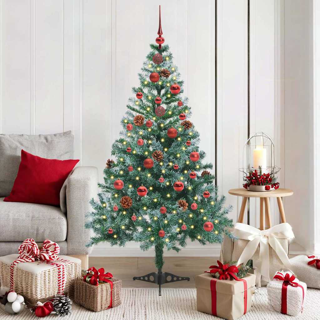 Kunstkerstboom met 150 LED Groen 150 cm PVC en Staal is nu te koop bij PeponiXL, paradijselijk wonen!