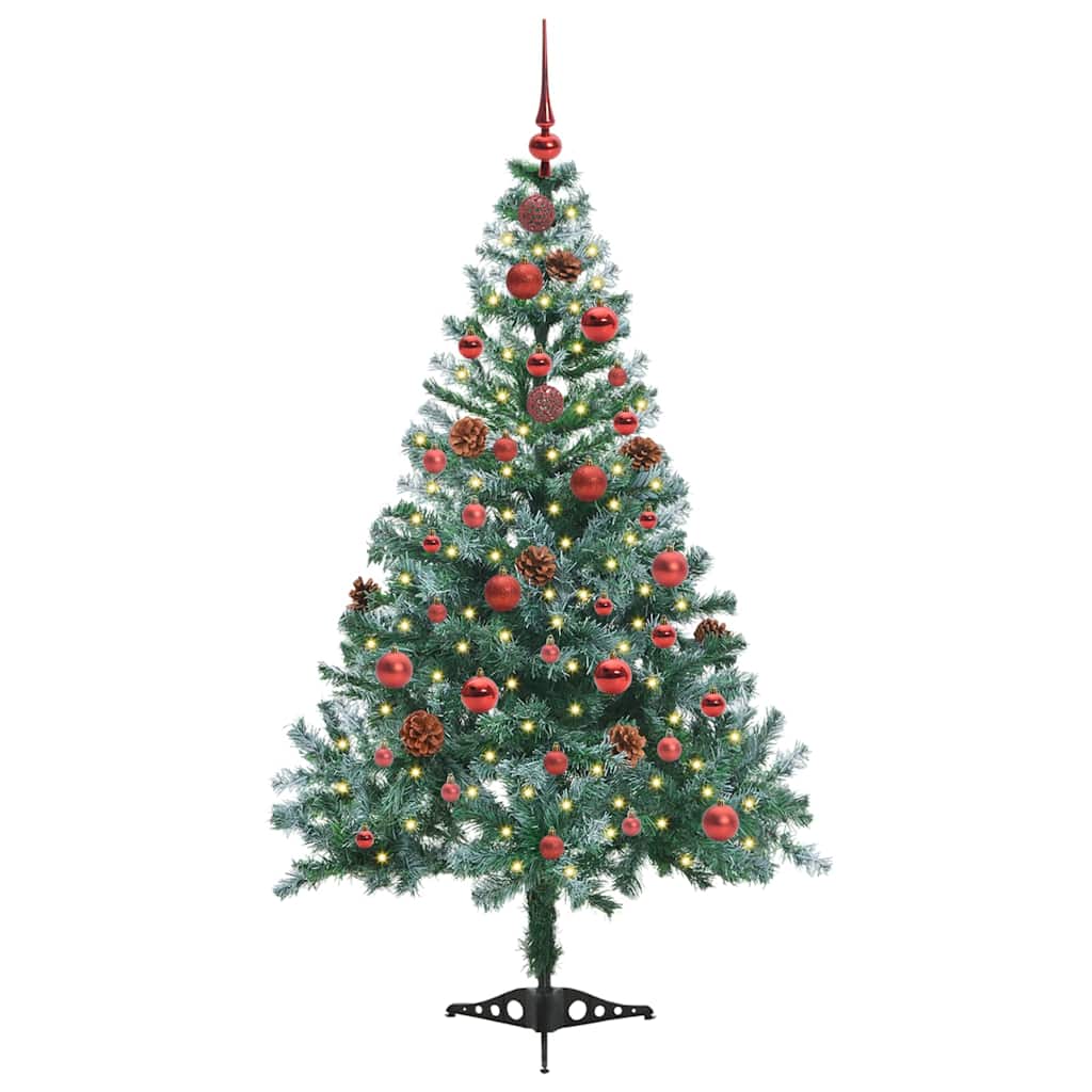Kunstkerstboom met 150 LED Groen 150 cm PVC en Staal is nu te koop bij PeponiXL, paradijselijk wonen!