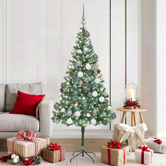 Kunstkerstboom met 300 LED Groen 180 cm PVC en Staal is nu te koop bij PeponiXL, paradijselijk wonen!