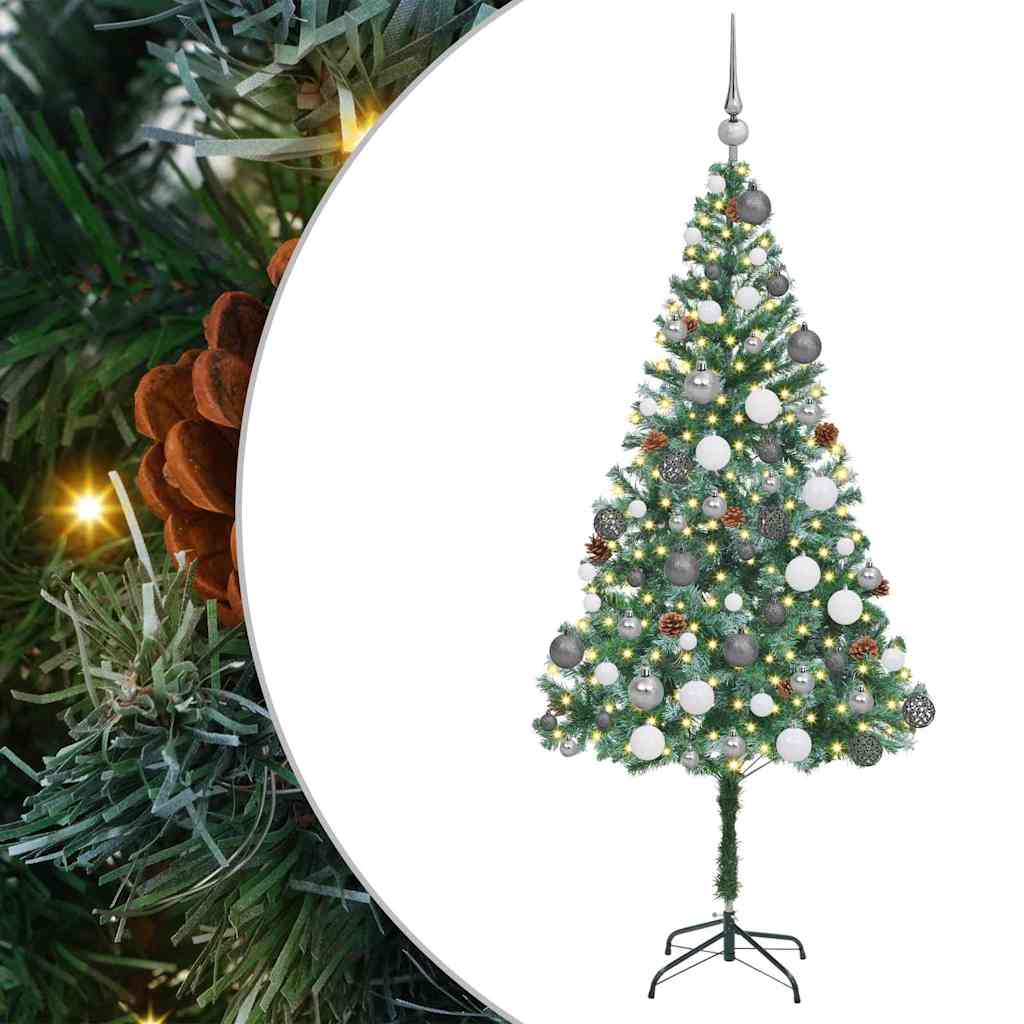 Kunstkerstboom met 300 LED Groen 180 cm PVC en Staal is nu te koop bij PeponiXL, paradijselijk wonen!