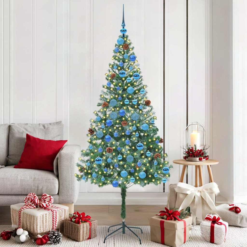 Kunstkerstboom met 300 LED Groen 180 cm PVC en Staal is nu te koop bij PeponiXL, paradijselijk wonen!