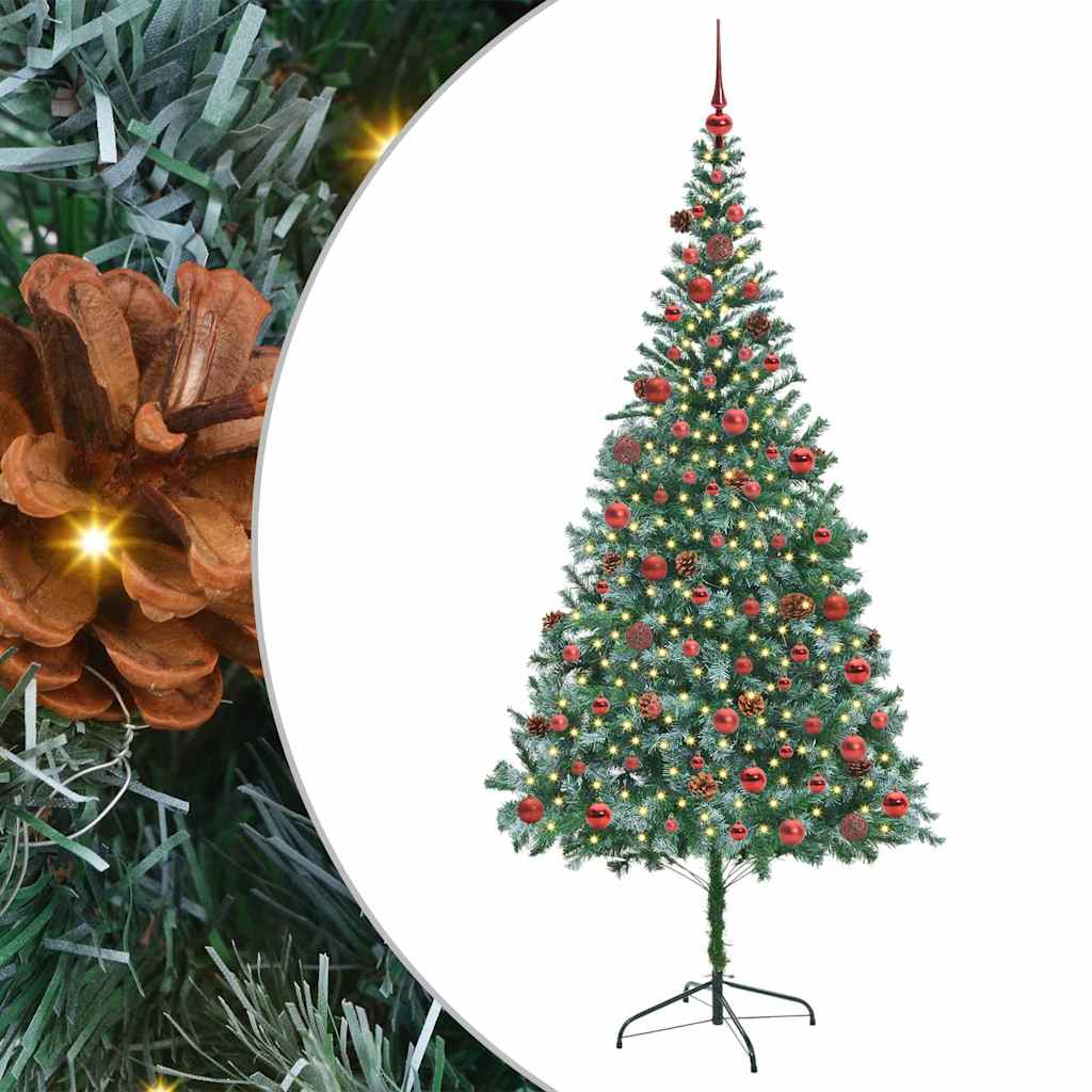 Kunstkerstboom met 300 LED Groen 210 cm PVC en Staal is nu te koop bij PeponiXL, paradijselijk wonen!