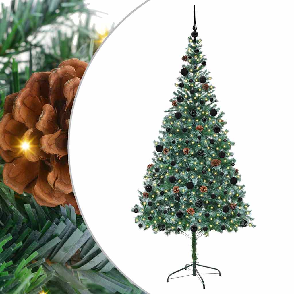 Kunstkerstboom met 300 LED Groen 210 cm PVC en Staal is nu te koop bij PeponiXL, paradijselijk wonen!