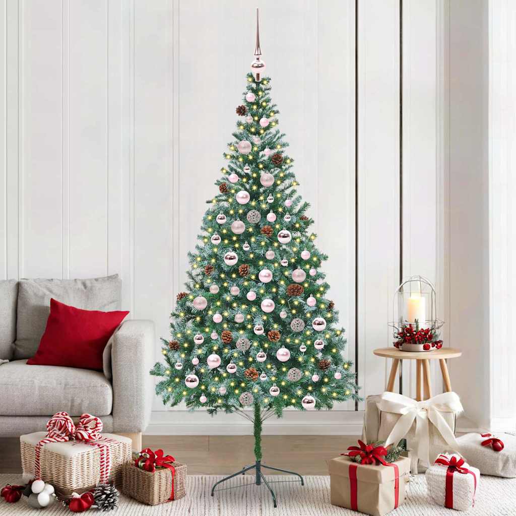 Kunstkerstboom met 300 LED Groen 210 cm PVC en Staal is nu te koop bij PeponiXL, paradijselijk wonen!