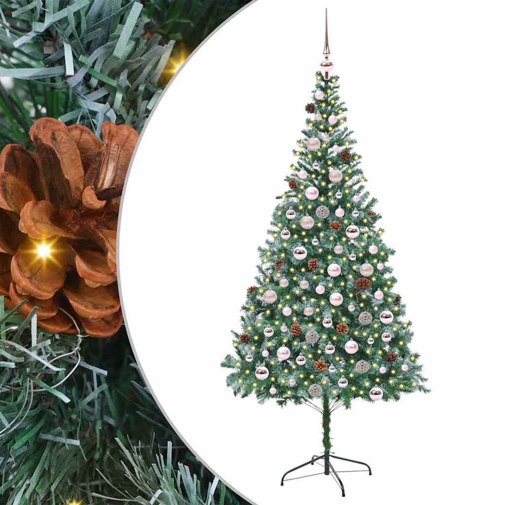 Kunstkerstboom met 300 LED Groen 210 cm PVC en Staal is nu te koop bij PeponiXL, paradijselijk wonen!