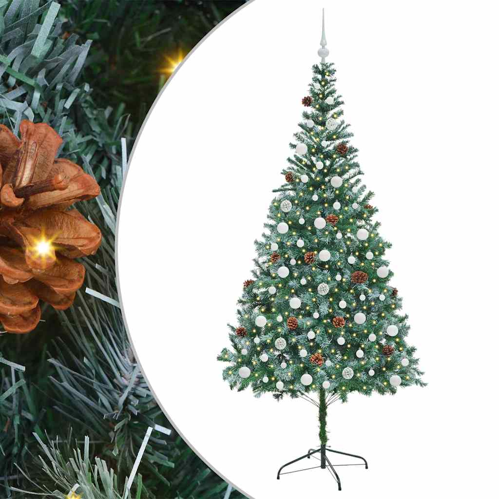 Kunstkerstboom met 300 LED Groen 210 cm PVC en Staal is nu te koop bij PeponiXL, paradijselijk wonen!