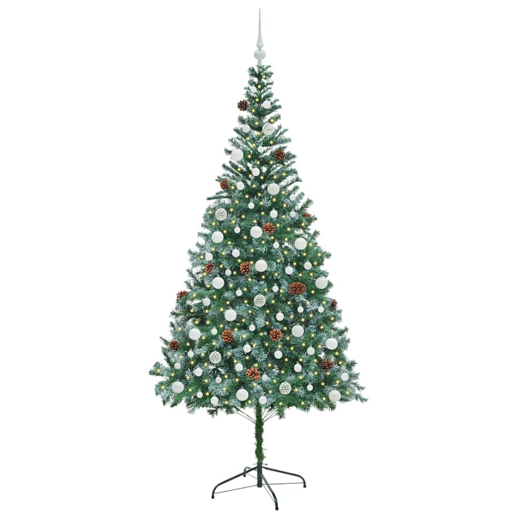 Kunstkerstboom met 300 LED Groen 210 cm PVC en Staal is nu te koop bij PeponiXL, paradijselijk wonen!