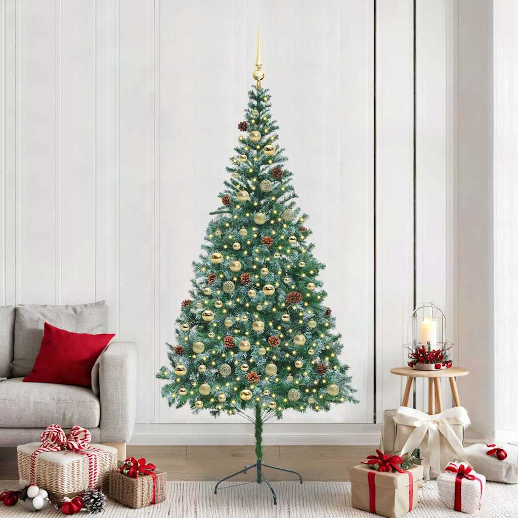 Kunstkerstboom met 300 LED Groen 210 cm PVC en Staal is nu te koop bij PeponiXL, paradijselijk wonen!