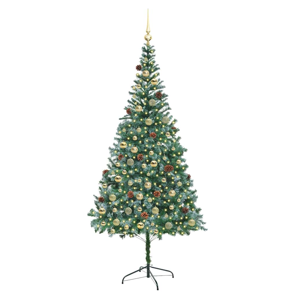 Kunstkerstboom met 300 LED Groen 210 cm PVC en Staal is nu te koop bij PeponiXL, paradijselijk wonen!