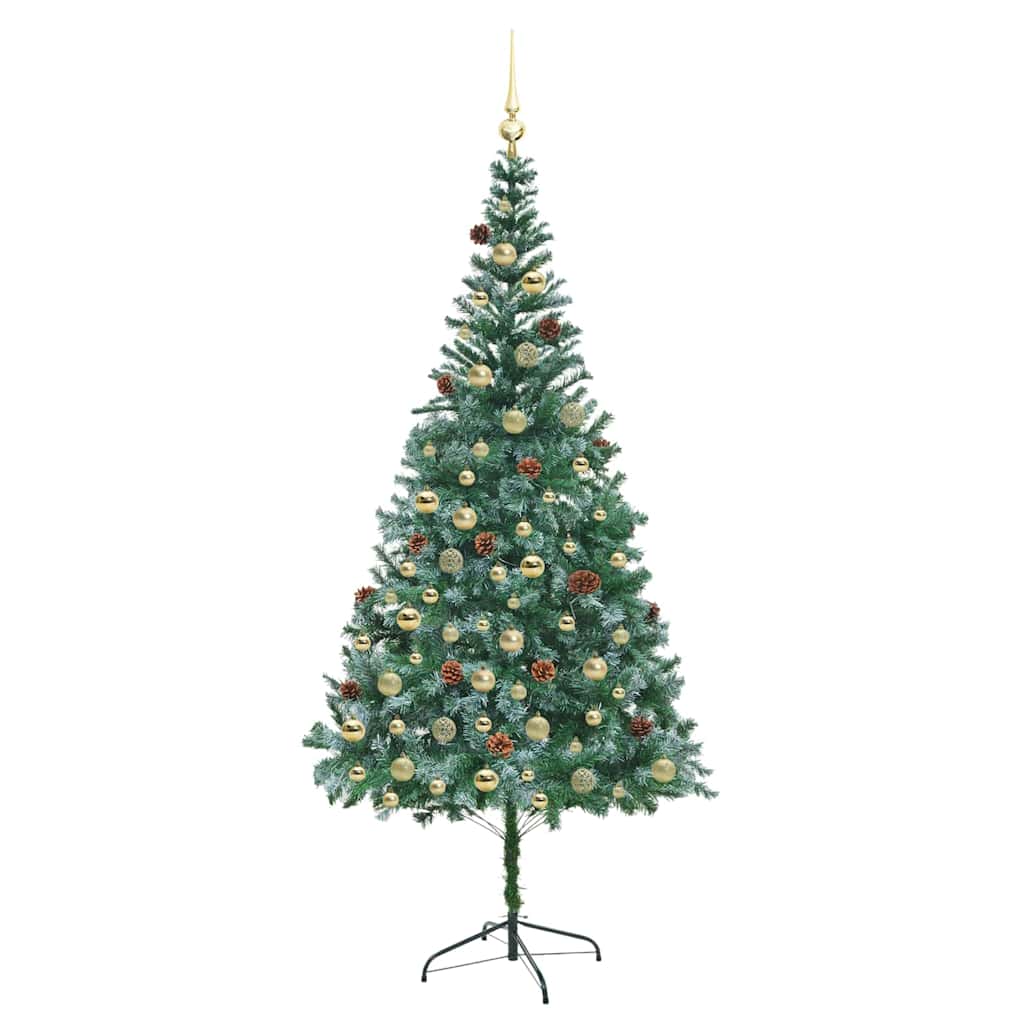 Kunstkerstboom met 300 LED Groen 210 cm PVC en Staal is nu te koop bij PeponiXL, paradijselijk wonen!