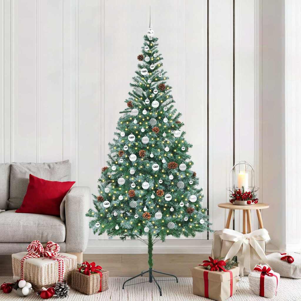 Kunstkerstboom met 300 LED Groen 210 cm PVC en Staal is nu te koop bij PeponiXL, paradijselijk wonen!