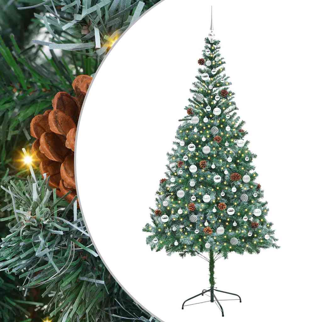 Kunstkerstboom met 300 LED Groen 210 cm PVC en Staal is nu te koop bij PeponiXL, paradijselijk wonen!