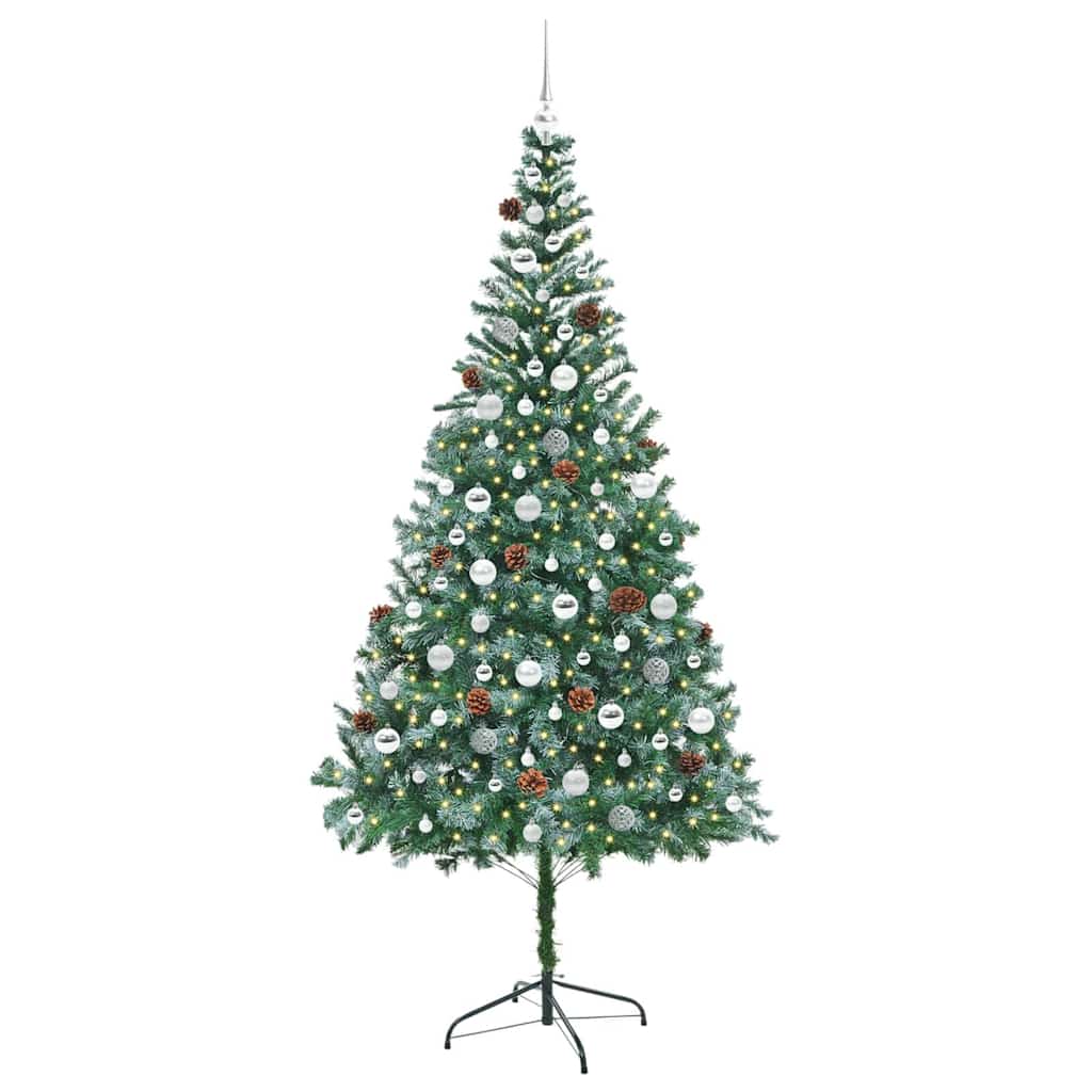 Kunstkerstboom met 300 LED Groen 210 cm PVC en Staal is nu te koop bij PeponiXL, paradijselijk wonen!