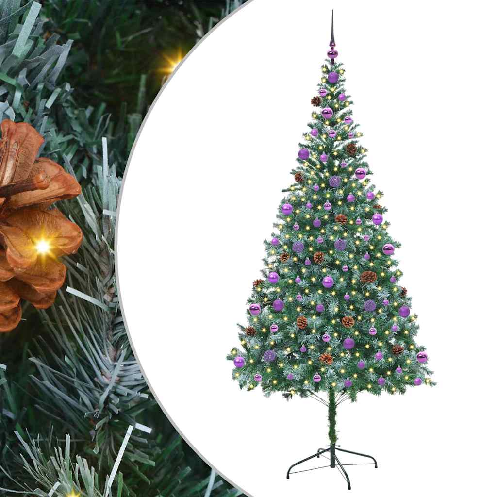 Kunstkerstboom met 300 LED Groen 210 cm PVC en Staal is nu te koop bij PeponiXL, paradijselijk wonen!