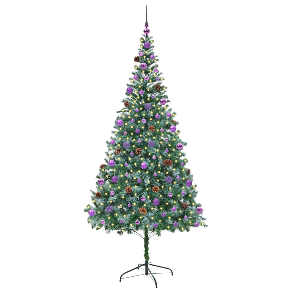 Kunstkerstboom met 300 LED Groen 210 cm PVC en Staal is nu te koop bij PeponiXL, paradijselijk wonen!